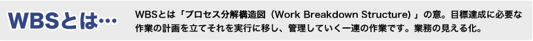 WBSとは…